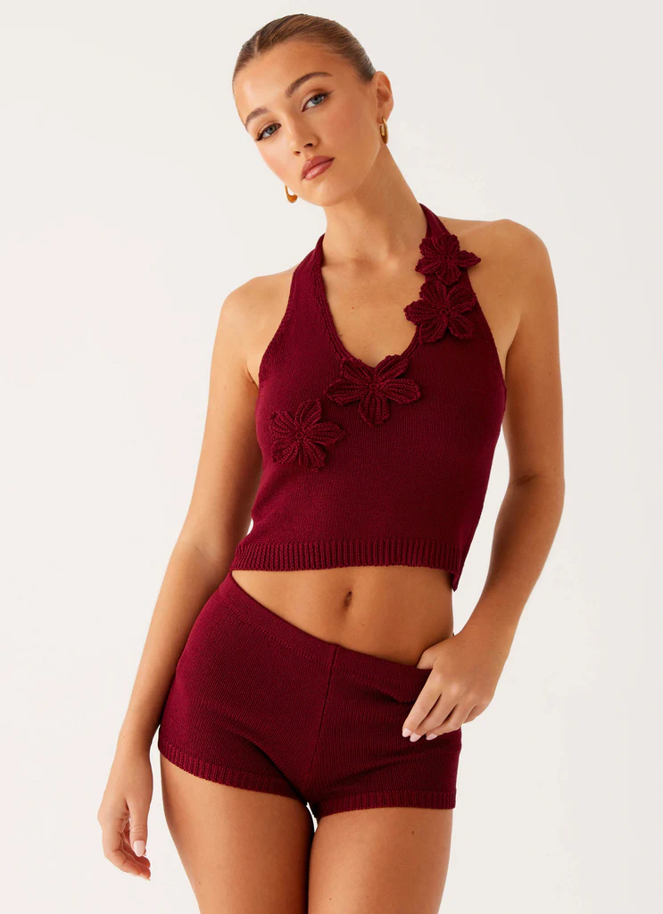 Miffy Mini Shorts - Maroon