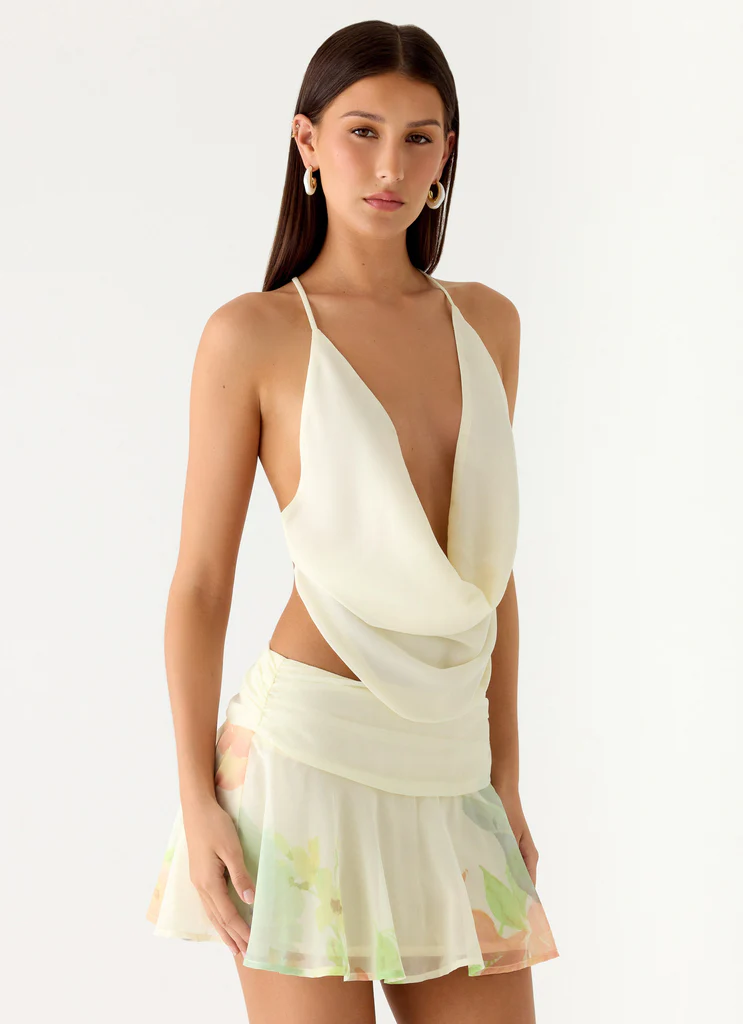 Blushing Bloom Mini Skirt - Spring Meadow