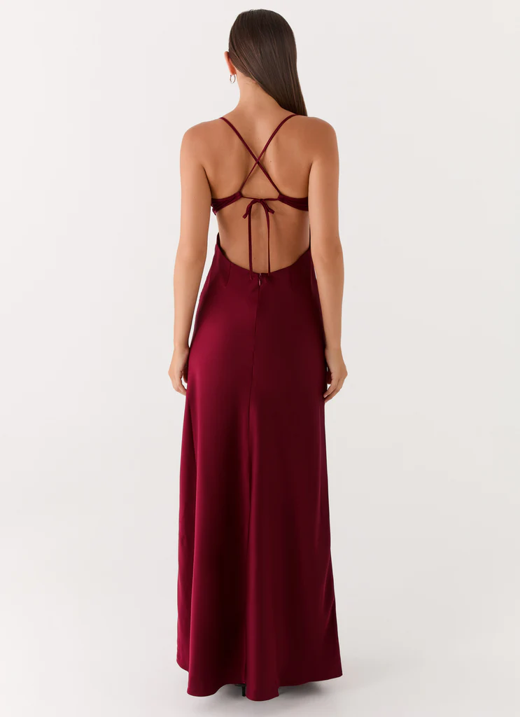 Joanie Maxi Dress - Maroon
