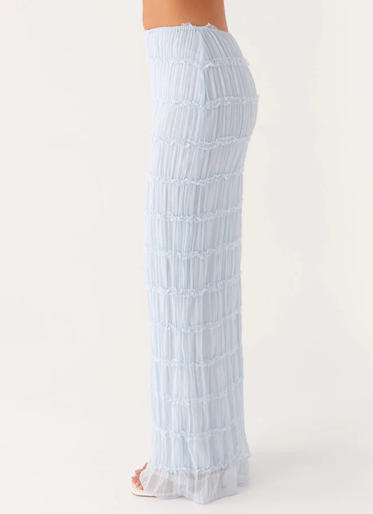 Daydreaming Low Rise Maxi Skirt - Blue