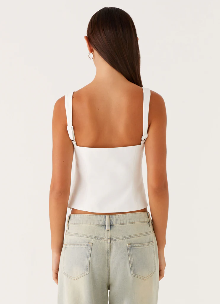 Pia Cut Out Top - White