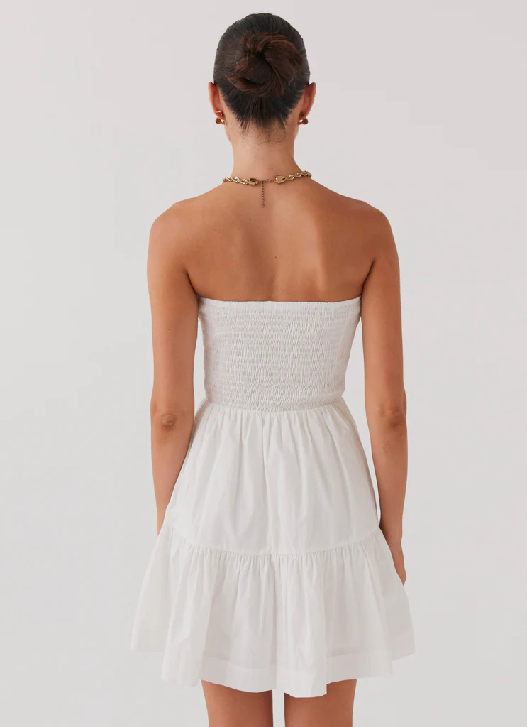 Harper Strapless Mini Dress - White