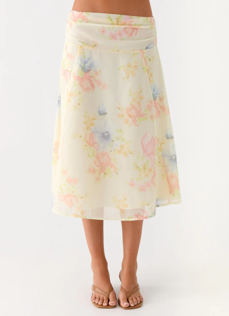 Valley Midi Skirt - Spring Meadow
