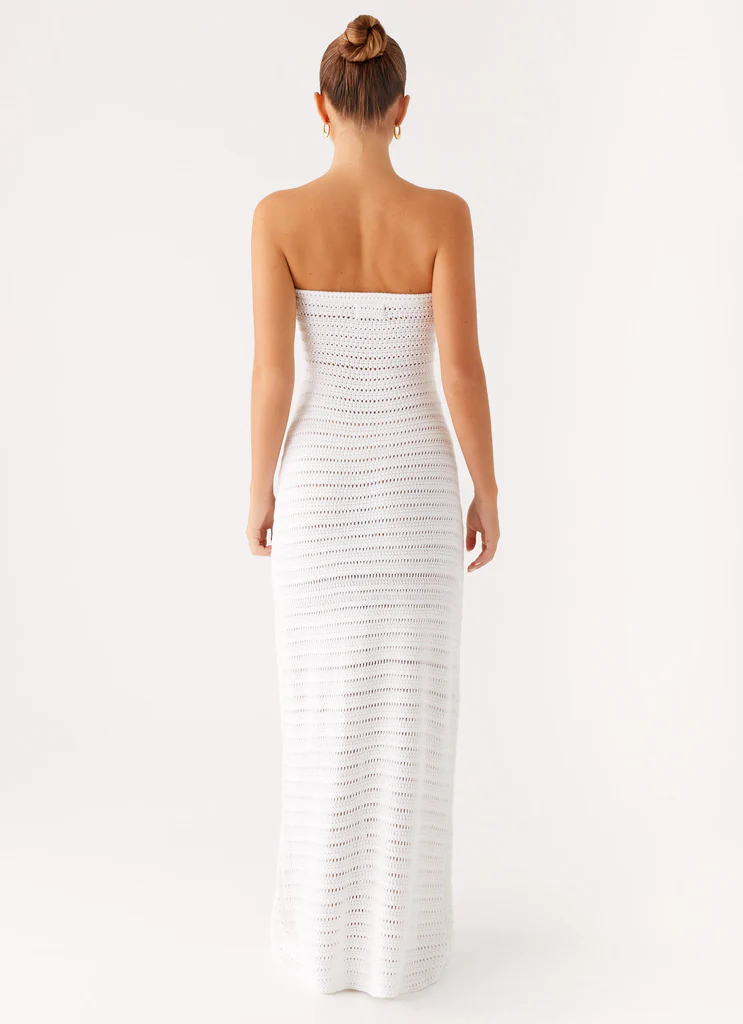 Diaz Crochet Maxi Dress - White