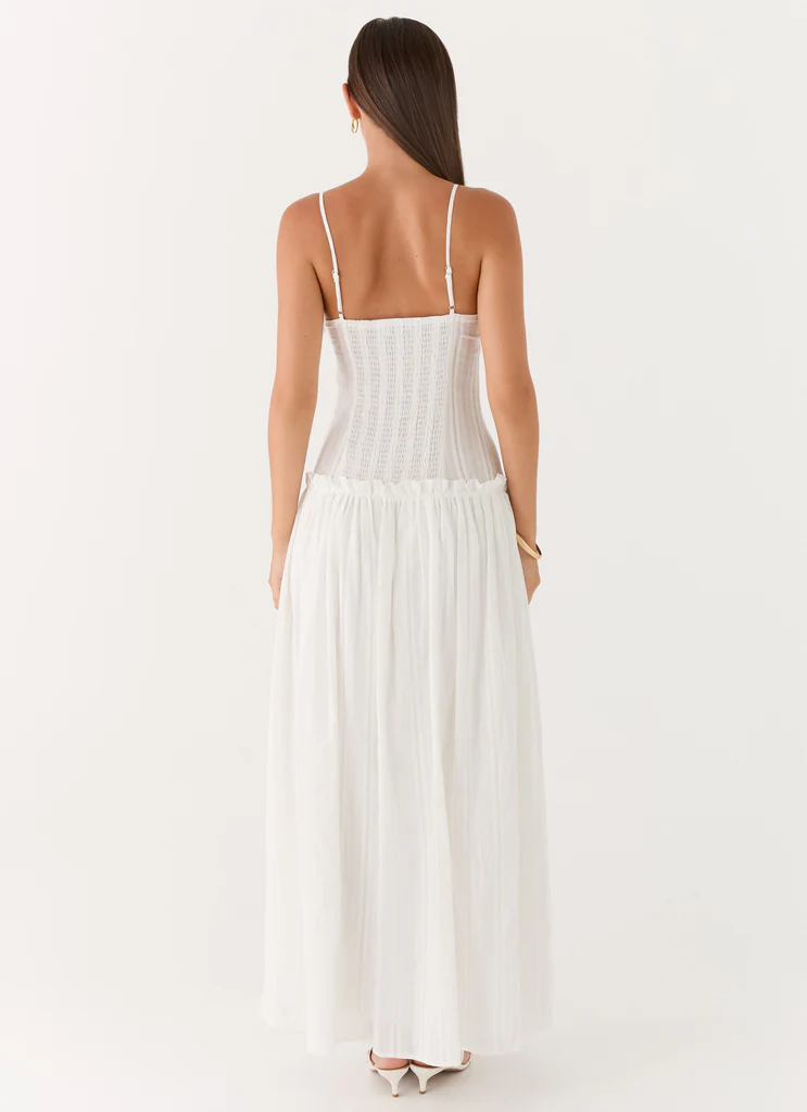 Jacinda Drop Waist Maxi Dress - Ivory