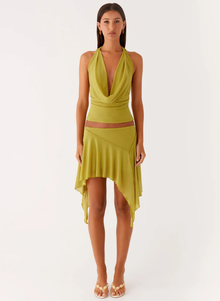 Lustra Mini Skirt - Lime