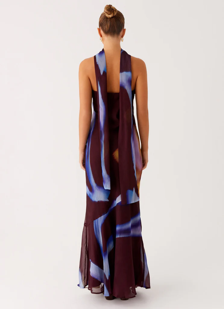 Under The Pagoda Maxi Dress - Dark Floral