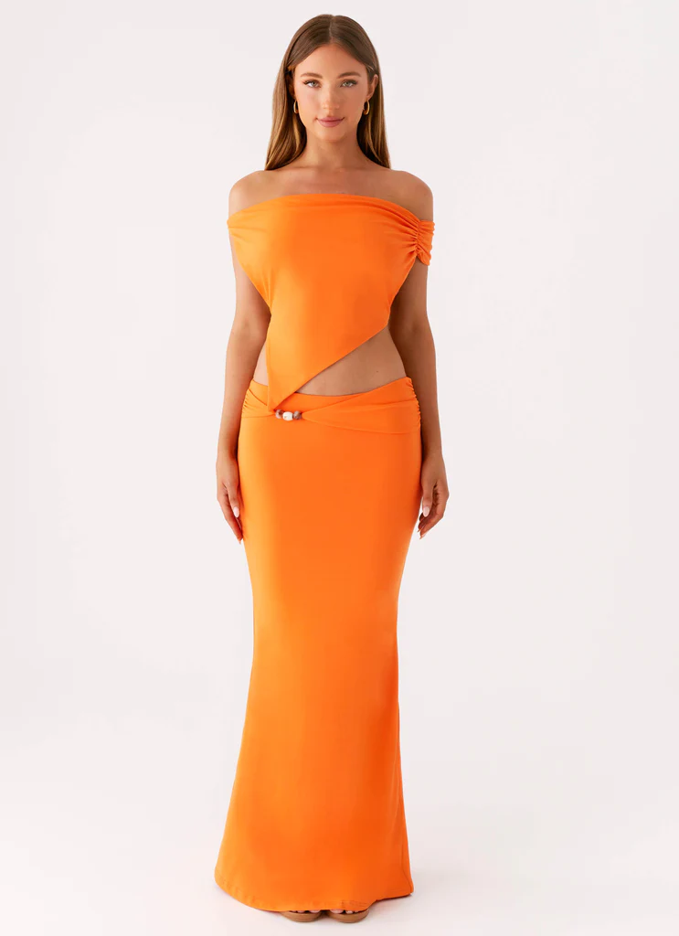 Kamara Off Shoulder Top - Orange