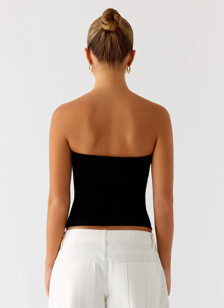 Adrienna Strapless Top - Black