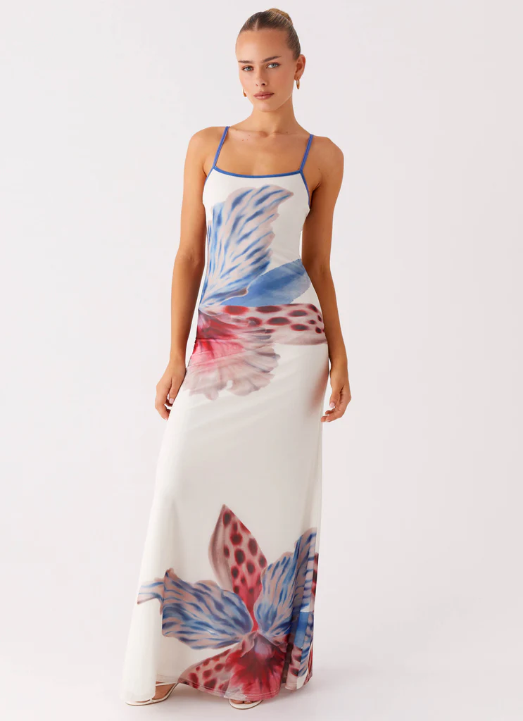 Everett Maxi Dress - White Sea Bloom
