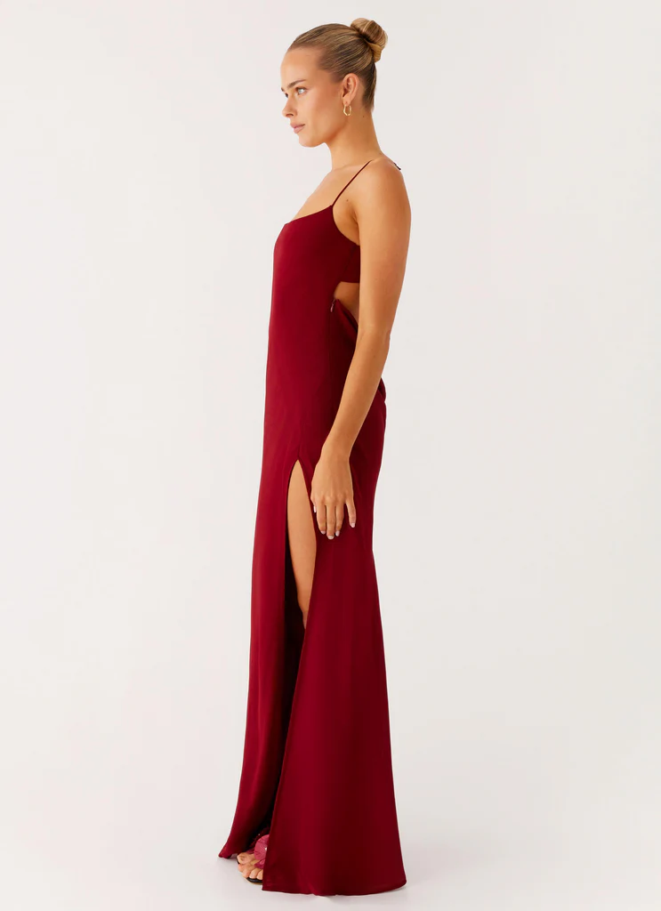 Alouette Maxi Dress - Burgundy