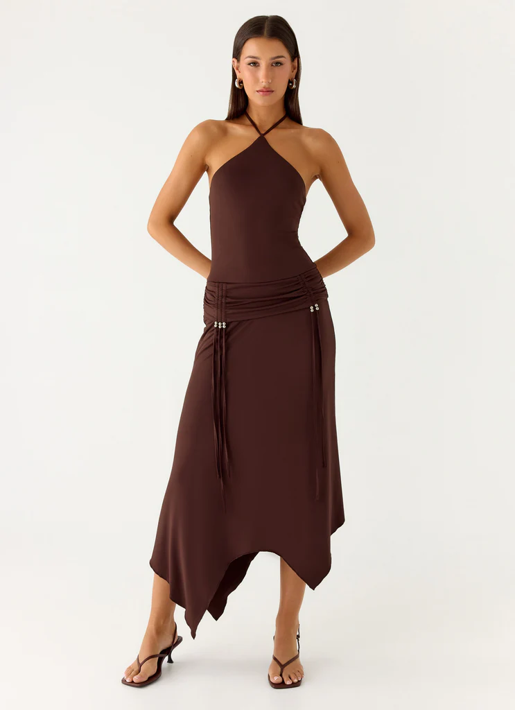 Becerra Midi Dress - Cool Chocolate