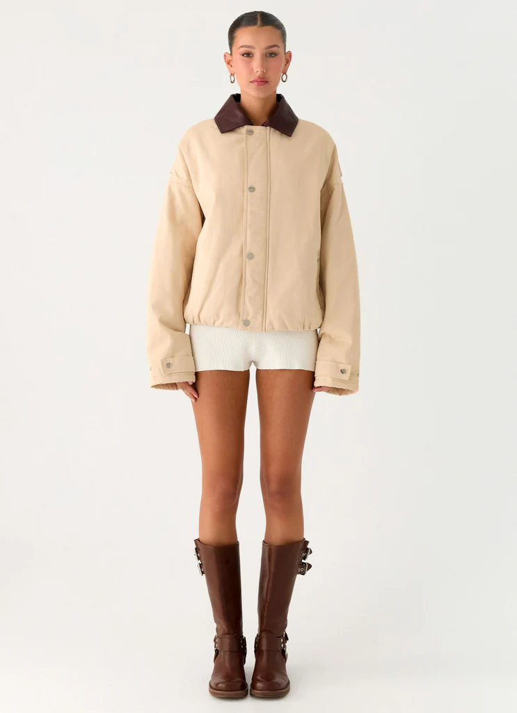 Airplane Mode Twill Blouson Jacket - Natural