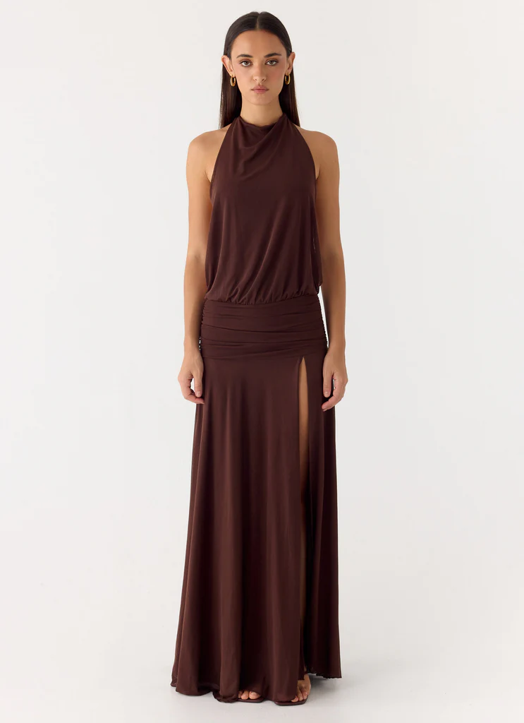 All This Aura Maxi Dress - Chocolate