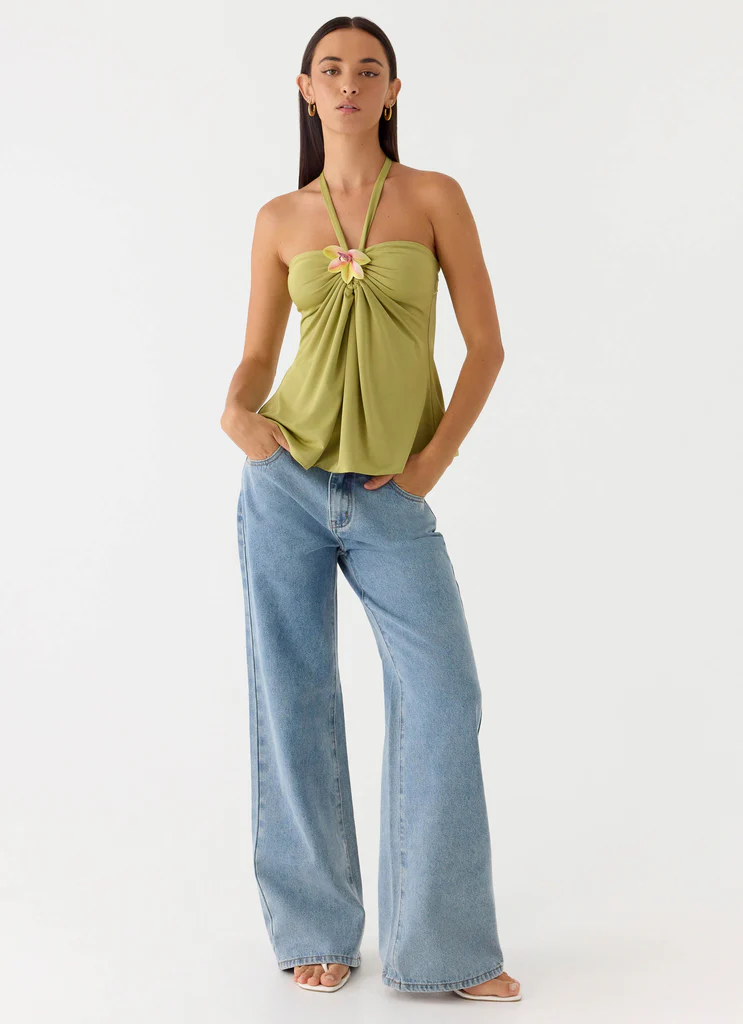 Aesha Low Rise Denim Jeans - Light Denim
