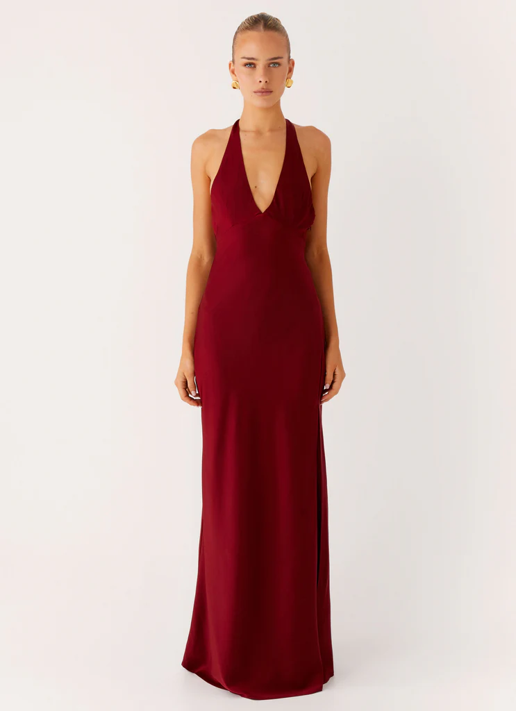 Angie Maxi Dress - Burgundy