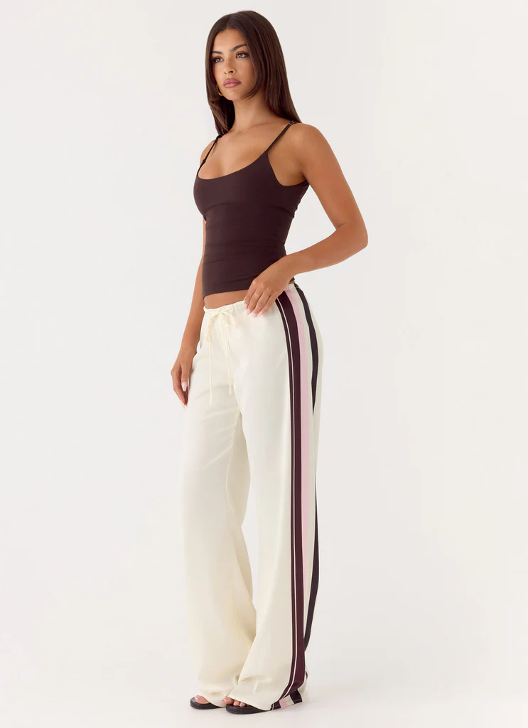 Deacon Low Rise Pants - Bloom Stripe