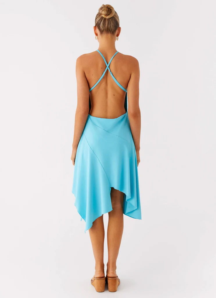 Salt Kiss Midi Dress - Turquoise