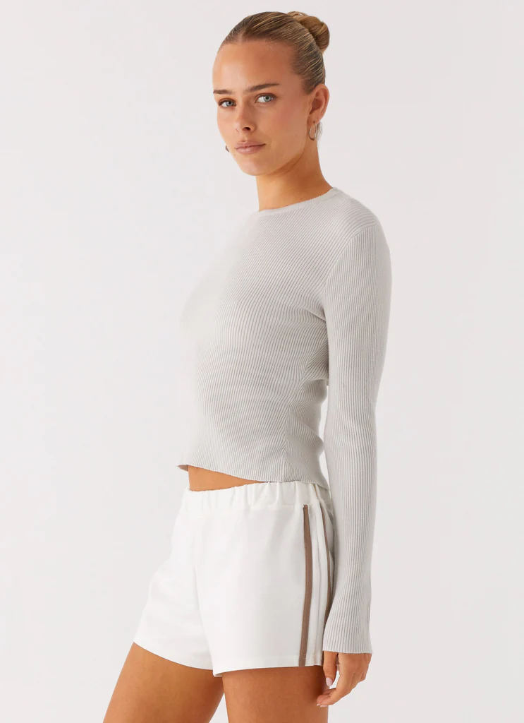 Carissa Open Back Top - Grey