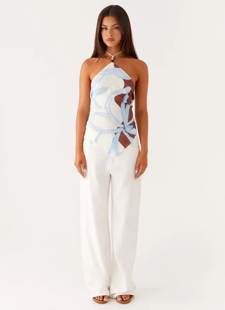 Julissa Halter Top - Bloom Wave Print