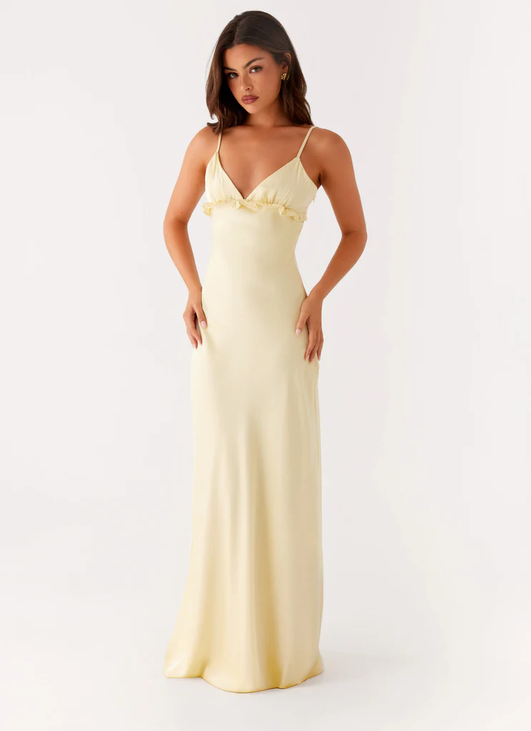 Elona Maxi Dress - Baby Yellow