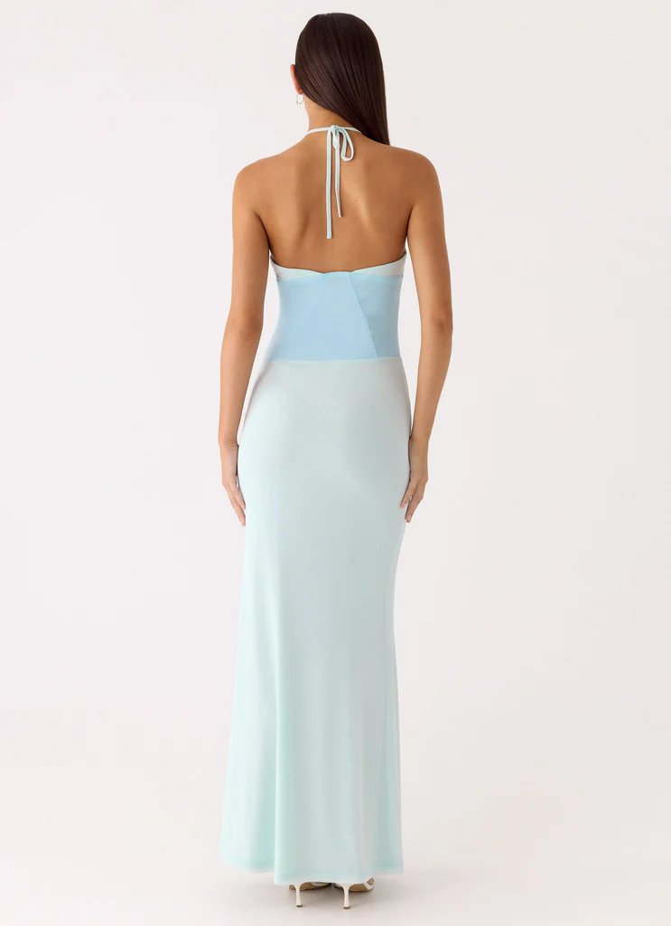 Romilly Mesh Maxi Dress - Teal
