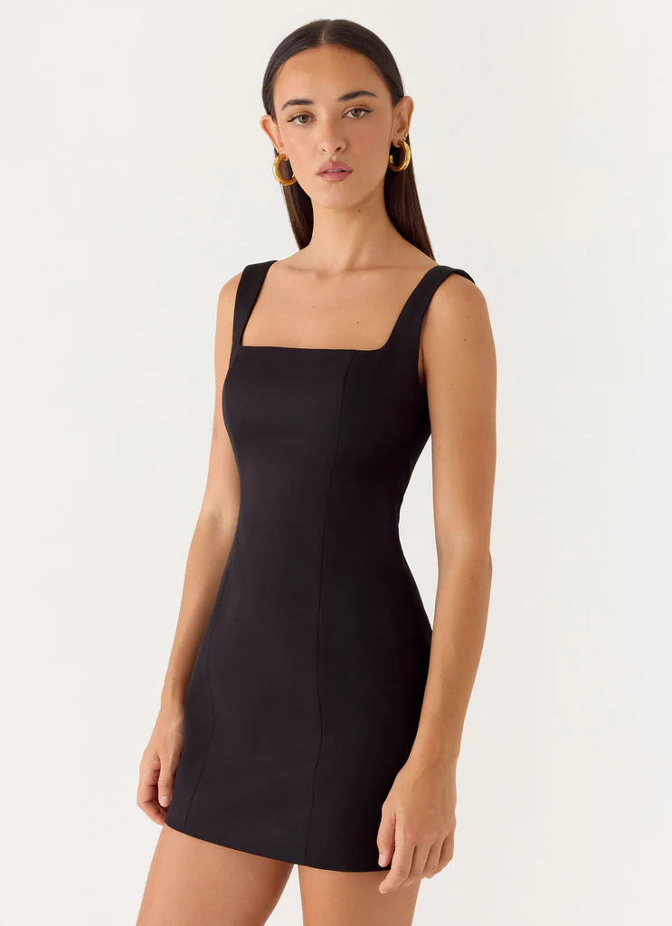Brief Tension Mini Dress - Black
