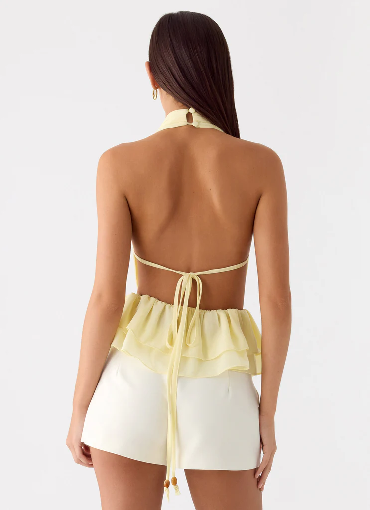 Kat Chiffon Top - Yellow