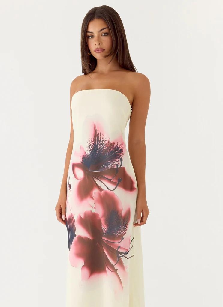 Lariettea Strapless Maxi Dress - Velvet Bloom