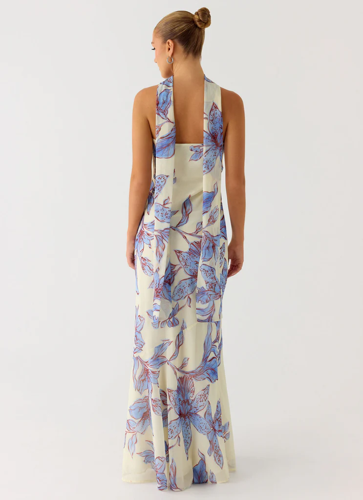 Under The Pagoda Maxi Dress - Violet Blossom