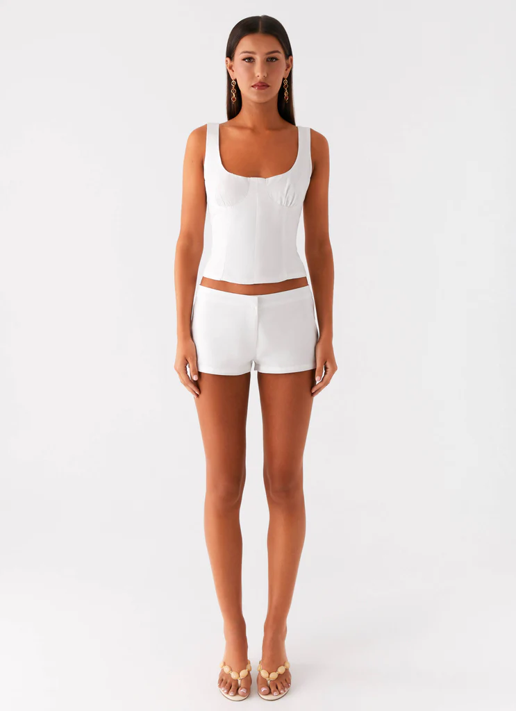Coastline Bustier Top - White