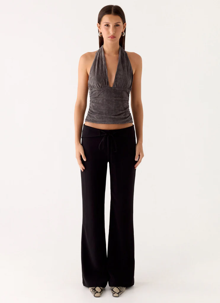 Aylssa Halter Top - Ash