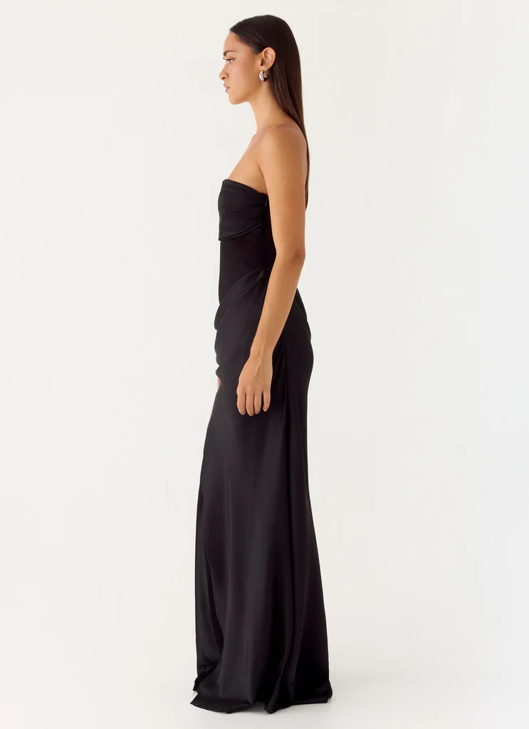 Champagne Skies Maxi Dress - Black