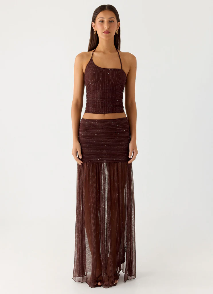 Sparkling Night Top - Chocolate