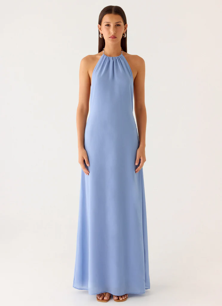 Le Soleil Halter Maxi Dress - Periwinkle