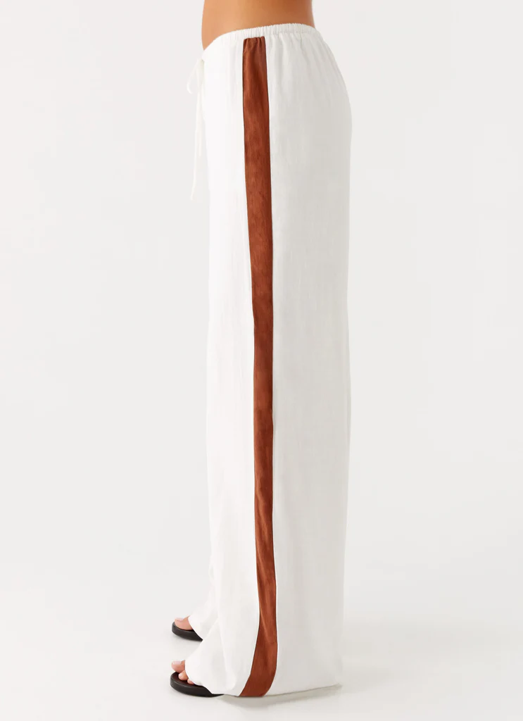 Dalida Linen Pants - Ivory