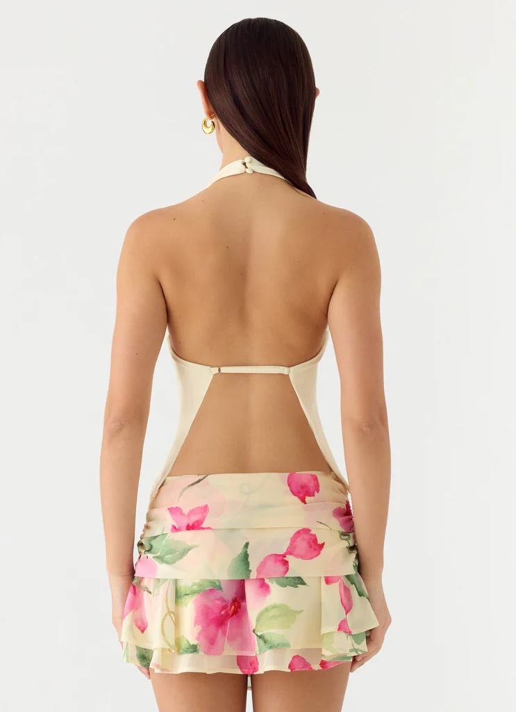 Yuju Mini Skirt - Lemon Soleil