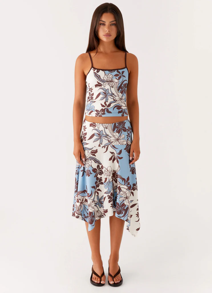Skye Cami Top - Bluewood Blossom