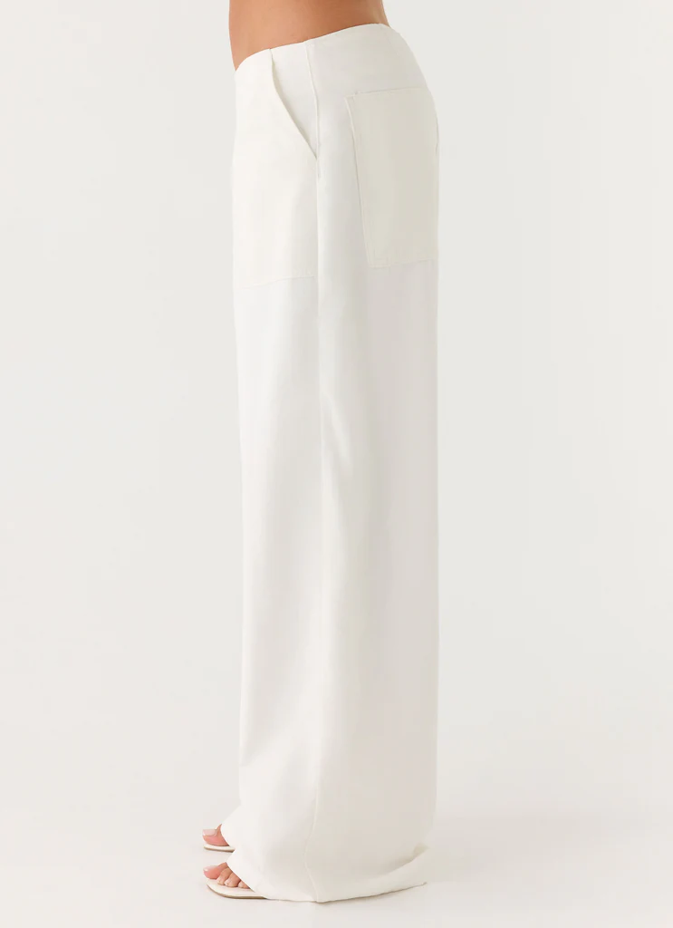 Seethal Low Rise Pants - White