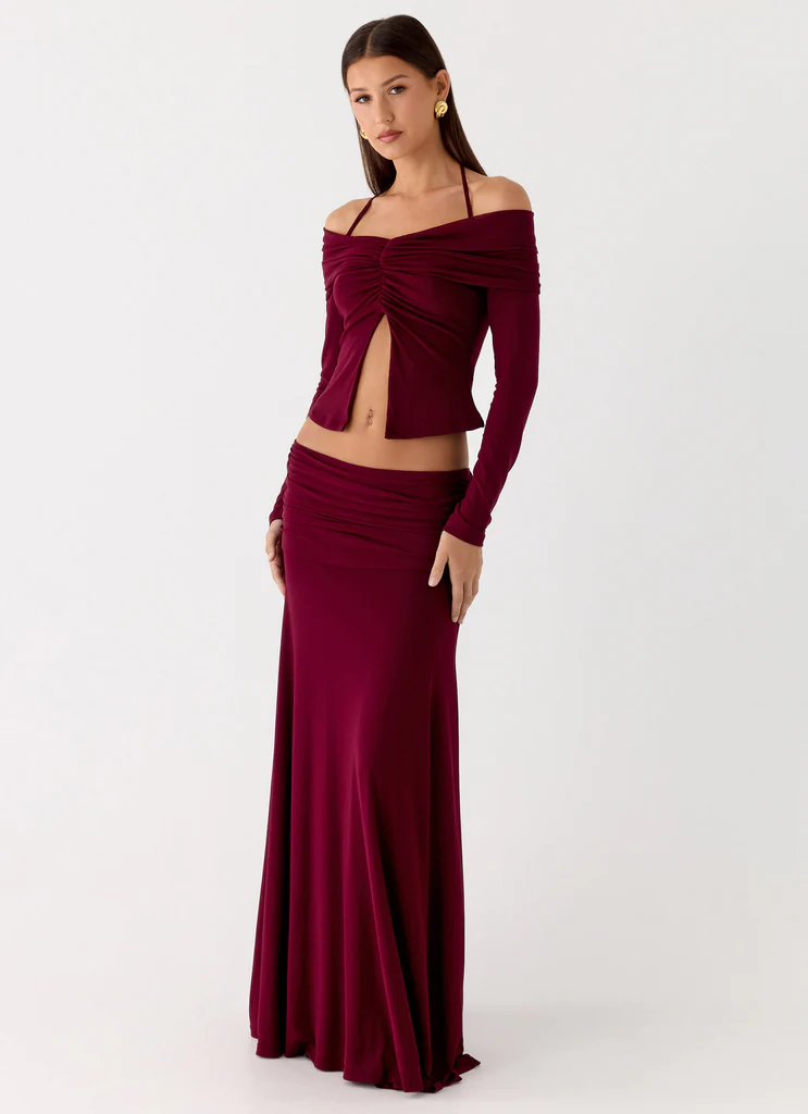 Thorness Maxi Skirt - Plum