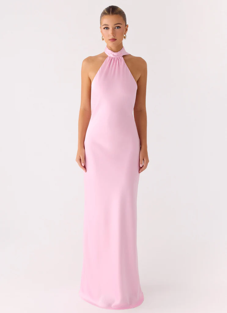 Keena Scarf Maxi Dress - Pink