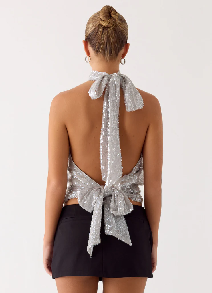 Willow Sequin Top - Silver