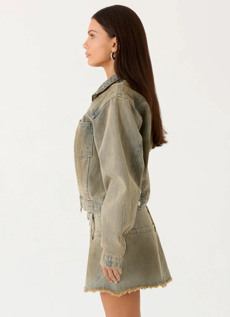 Roman Darts Jean Jacket - Vintage Tan Wash