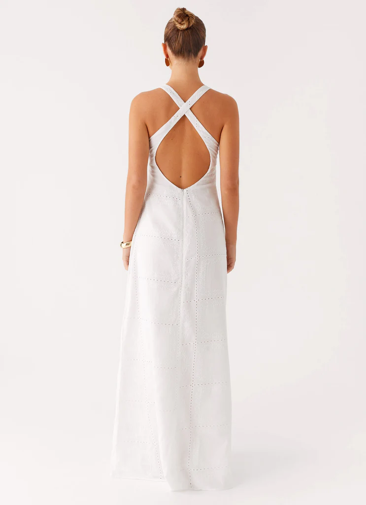 Kiana Halter Maxi Dress - White