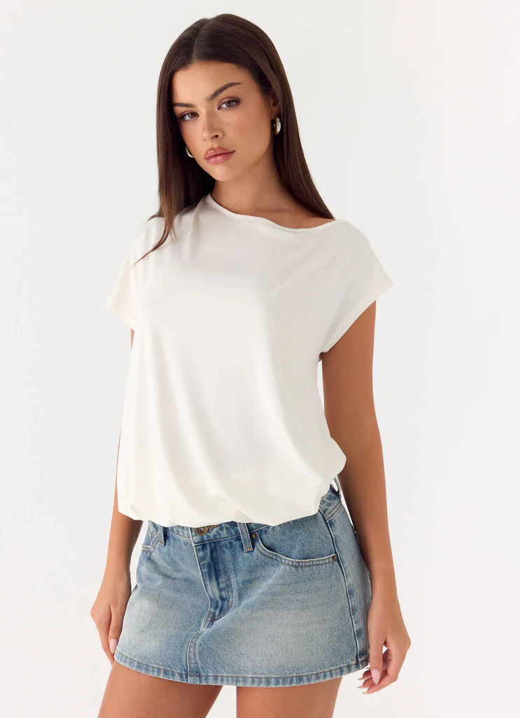Silas Low Rise Denim Mini Skirt - Vintage Wash Blue