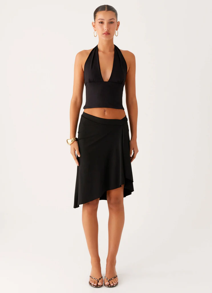 Fade Out Hardwear Halter Top - Black