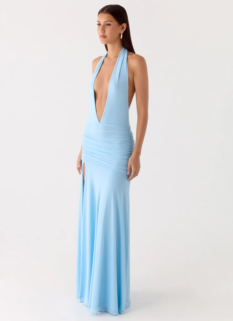 Sorrento Sunsets Maxi Dress - Ice Blue