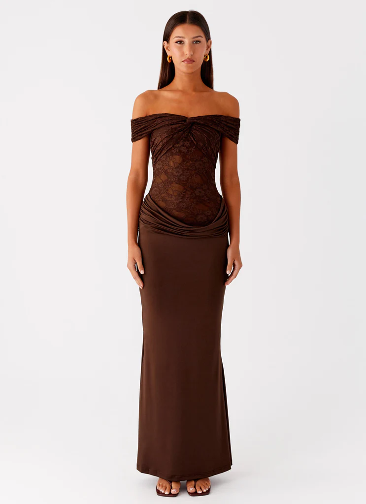 Either Way Maxi Dress - Chocolate