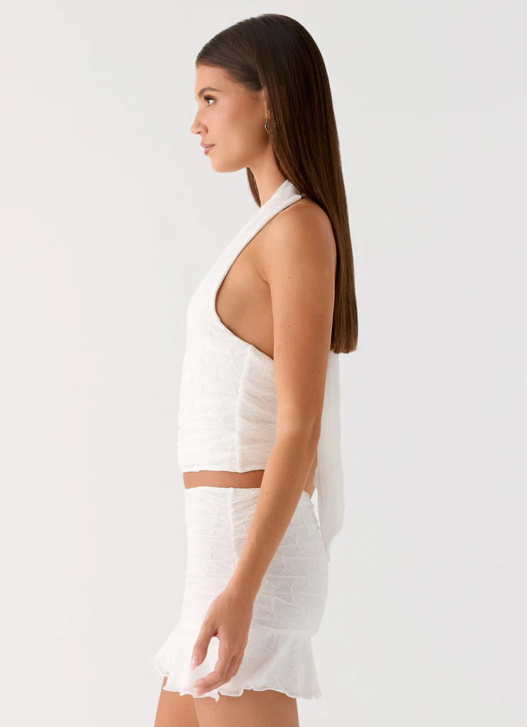 Lavena Halter Top - White