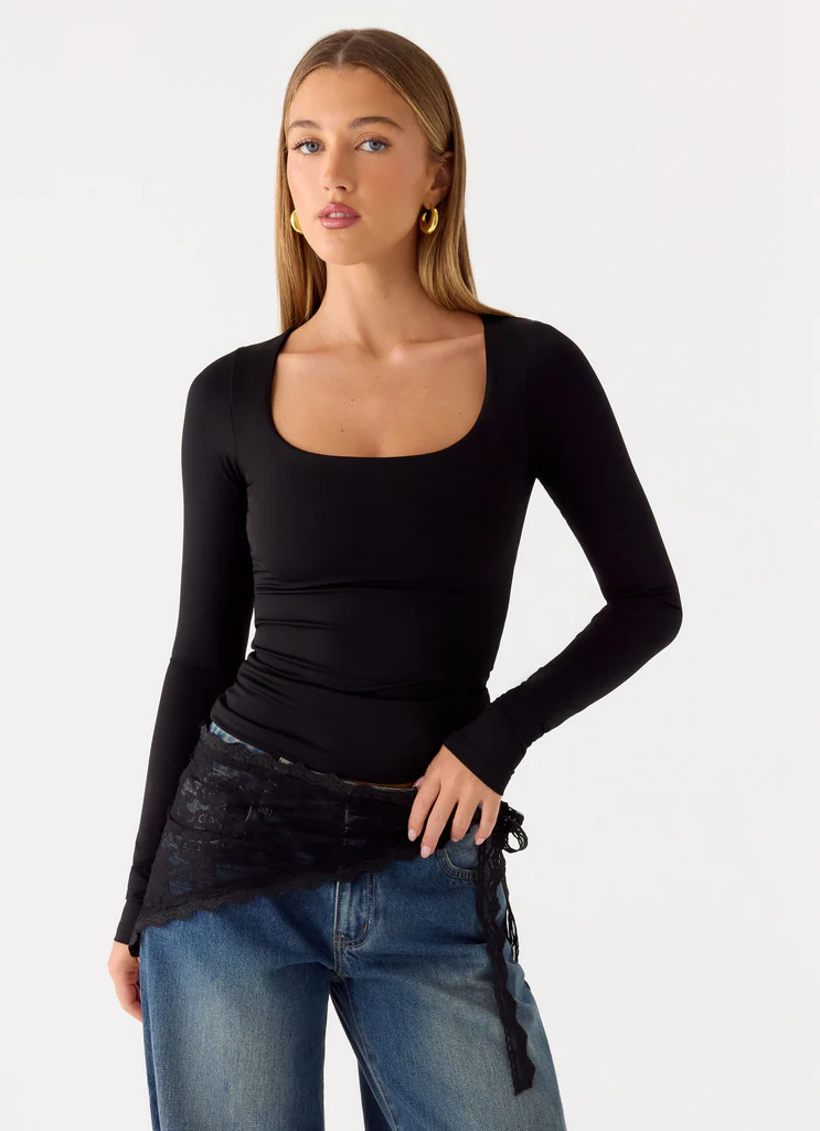 Sweet Thing Lace Scarf - Black